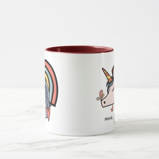 Scandinavian Unicorn Butterfly Mok (Midden)