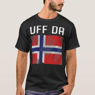 Scandinavian Viking Noorse vlag Uff Da T-shirt