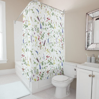 Scandinavian Wildbloemen Meadow Douchegordijn