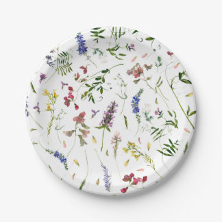 Scandinavian Wildbloemen Meadow Papieren Bordje