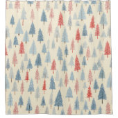 Scandinavian Winter Forest Pattern (3) Douchegordijn (Voorkant)