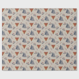 Scandinavian Winter Fox & Holly Forest  Cadeaupapier