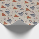 Scandinavian Winter Fox & Holly Forest Cadeaupapier (Hoek)