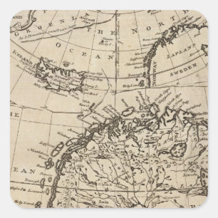 Scandinavië 4 vierkante sticker