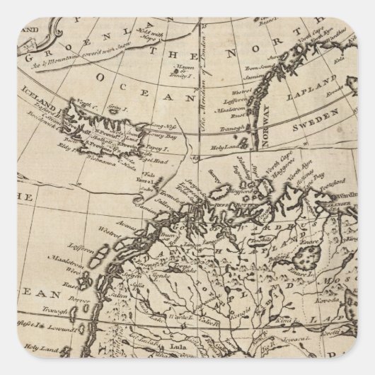 Scandinavië 4 vierkante sticker (Voorkant)