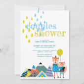 Scandinavie Art Couples Douche Invitations Folk Fo (Devant)