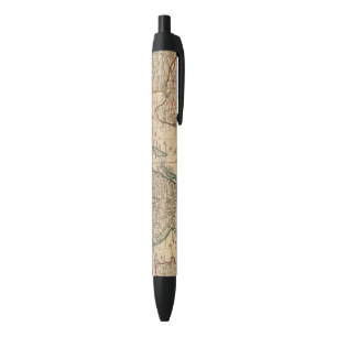 Scandinavië, Baltisch Zee, Zweden, Denemarken Zwarte Inkt Pen