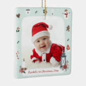Scandinavië kerstfoto-Ornament Keramisch Ornament (Rechts)