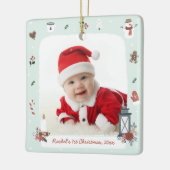 Scandinavië kerstfoto-Ornament Keramisch Ornament (Links)