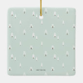 Scandinavië kerstfoto-Ornament Keramisch Ornament (Achterkant)