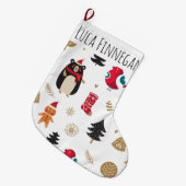 Scandinavië voor kerststouwing (personaliseer het) grote kerstsok (Voorkant (Hangend))