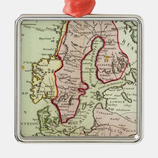 Scandinavië, Zweden, Denemarken Metalen Ornament (Voorkant)