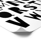 Scandinavisch alfabet, Kinder Room Wall Decor Poster (Hoek)