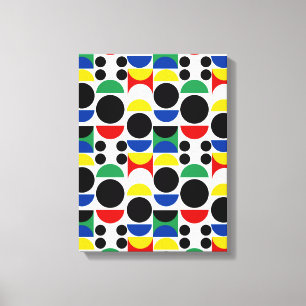 Scandinavisch Bauhaus-patroon uit het midden van d Canvas Afdruk