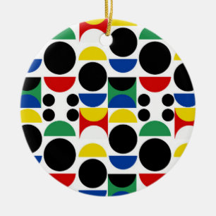 Scandinavisch Bauhaus-patroon uit het midden van d Keramisch Ornament