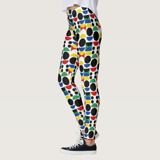 Scandinavisch Bauhaus-patroon uit het midden van d Leggings (Links)