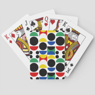 Scandinavisch Bauhaus-patroon uit het midden van d Pokerkaarten