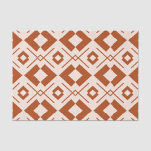 Scandinavisch beige en verbrande oranje geometrisc tissuepapier