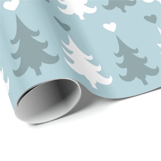 Scandinavisch blauw Scandinavische stijl Cadeaupapier (Rol Hoek)