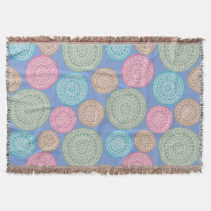 Scandinavisch bloemenpatroon Mandalas Pattern 1 Deken