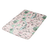 Scandinavisch Boerderij Town Pattern roze Badmat (Gekanteld)