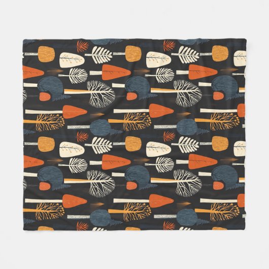 Scandinavisch bos fleece deken (Voorkant (Horizontaal))