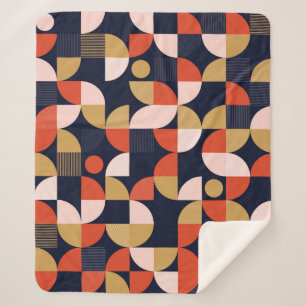 Scandinavisch Eenvoudig Vormen Geometrie Kunstwerk Sherpa Deken