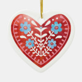 Scandinavisch Folk Art Ceramic Ornament (Voorkant)