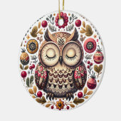 Scandinavisch Folk Art Owl Ornament (Links)