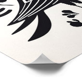 Scandinavisch Folk Bird Art Poster (Hoek)