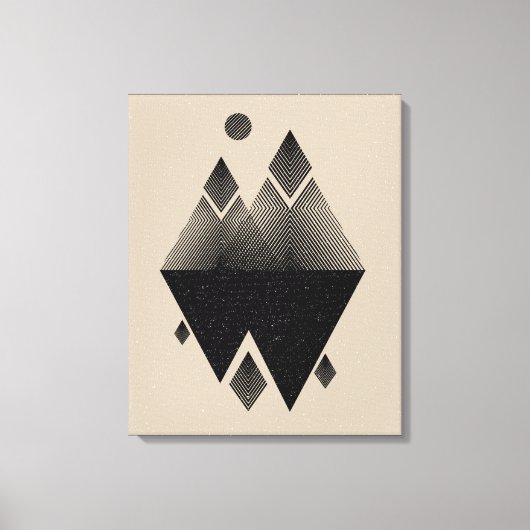 Scandinavisch geïnspireerd driehoeksontwerp canvas afdruk (Voorkant)