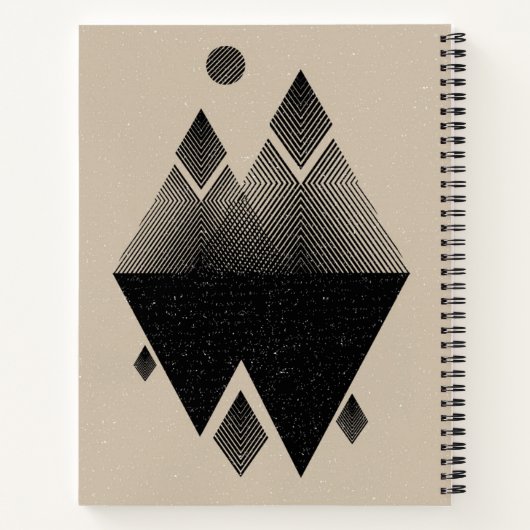 Scandinavisch geïnspireerd driehoeksontwerp notitieboek (Achterkant)