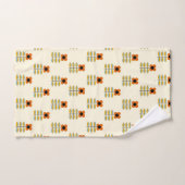 Scandinavisch geïnspireerd Oranje Floral Pattern Bad Handdoek (Handdoek)
