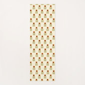 Scandinavisch geïnspireerd Oranje Floral Pattern Yogamat (Voorkant)