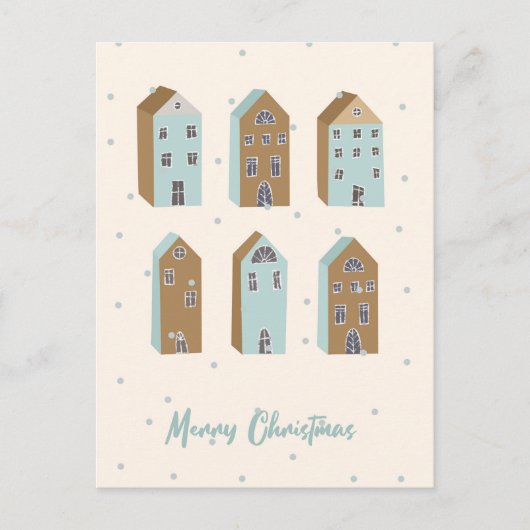 Scandinavisch geïnspireerd Xmas briefkaart. bewerk Feestdagenkaart (Voorkant)
