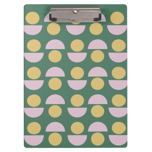 Scandinavisch geometric Floral Pattern in Green Klembord (Voorkant)