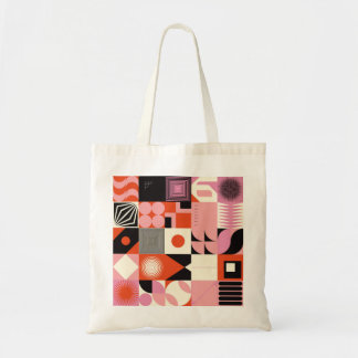 Scandinavisch geometrisch: kleurrijk kunstwerkpatr tote bag