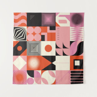 Scandinavisch geometrisch: kleurrijk kunstwerkpatr wandkleed