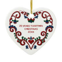 Scandinavisch hart 25 jaar samen Foto