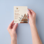 Scandinavisch Japandi Abstracte Lijnen Datum Opsla Flyer (Hand)