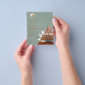 Scandinavisch Japandi Modern Abstract Data opslaan Flyer (Hand)