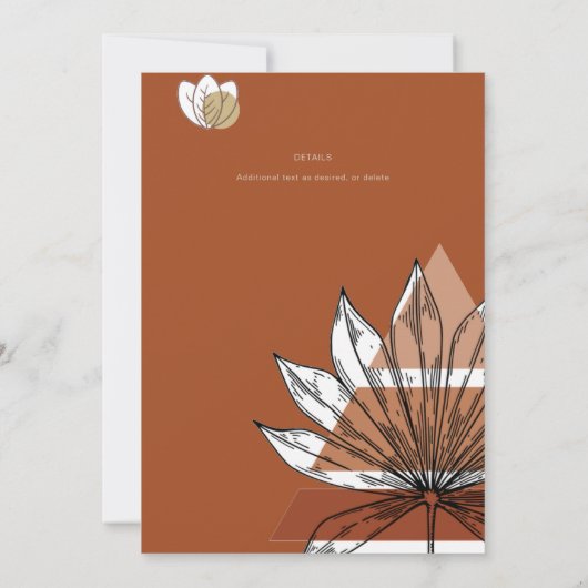 Scandinavisch Japandi Modern Abstract Data te Rese Kaart (Achterkant)