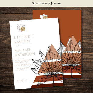 Scandinavisch Japandi Modern Abstract Save Dates Kaart