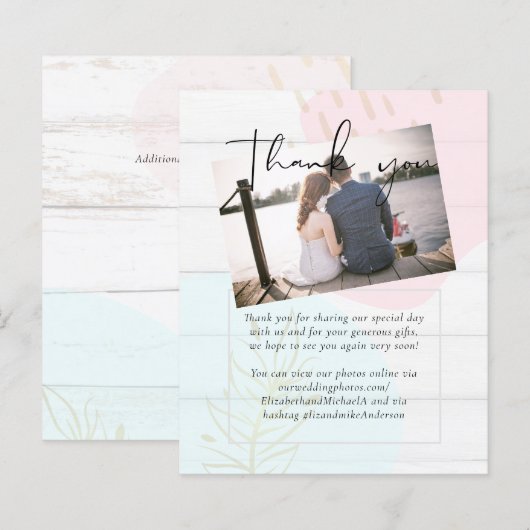 Scandinavisch Japandi Modern Abstract Trouwen (Voorkant / Achterkant)