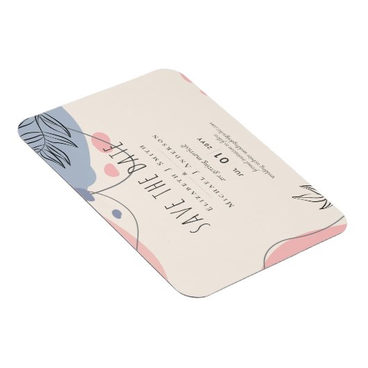 Scandinavisch Japandi Modern Abstract Trouwen Magneet (Rechterzijde)