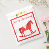 Scandinavisch Kerst Rocking Horse Custom Bedankzakje (Gezegeld)