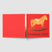 Scandinavisch Kerst Rocking Horse Custom Gastenboek (Volledig)