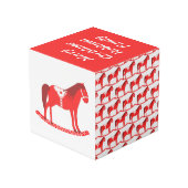 Scandinavisch Kerst Rocking Horse Custom Kubus (Achter hoekig)