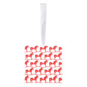 Scandinavisch Kerst Rocking Horse Custom Kubus Ornament (Rechts)