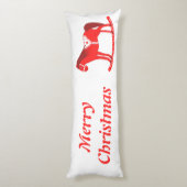 Scandinavisch Kerst Rocking Horse Custom Lichaamskussen (Achterkant (Verticaal))